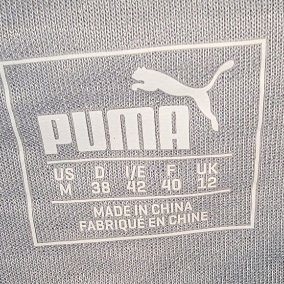 Puma Peformance Pullover Size Medium Gray Wrap Collar - Picture 4 of 8